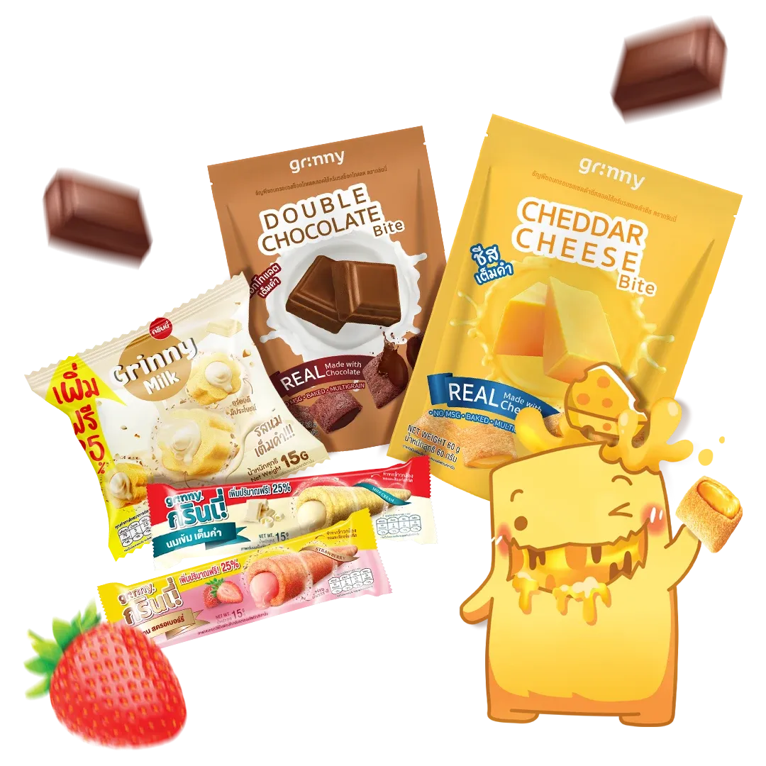 Filled multigrain snacks