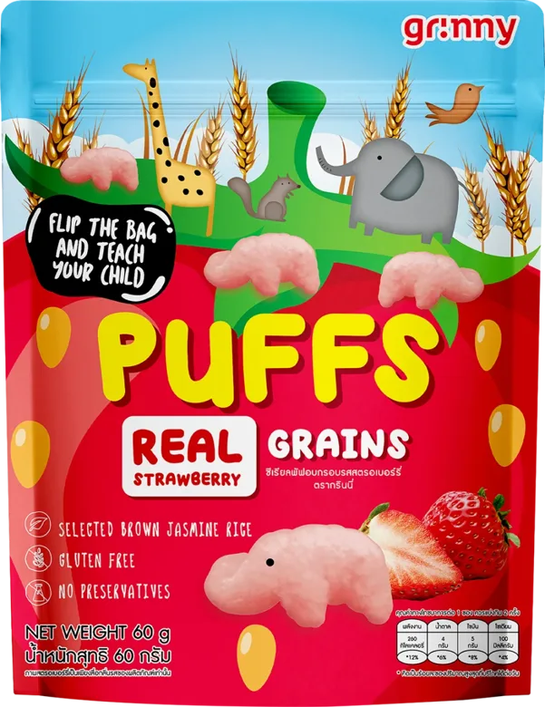 GRINNY BABY PUFFS — สตรอว์เบอร์รี