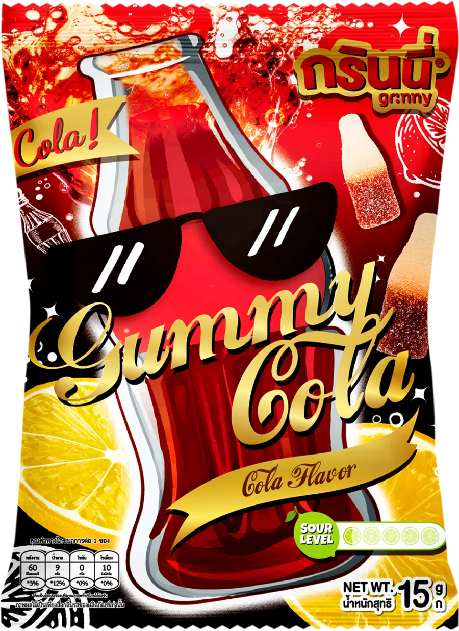 บรรจุภัณฑ์สินค้า GRINNY GUMMY COLA